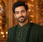 Elegant Indian groom ready to begin his matrimony journey